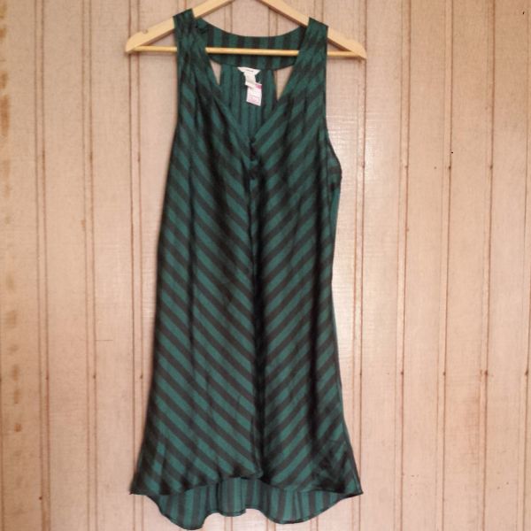 Vestido Forever 21 listra verde e preto