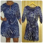 Vestido Crepe Azul